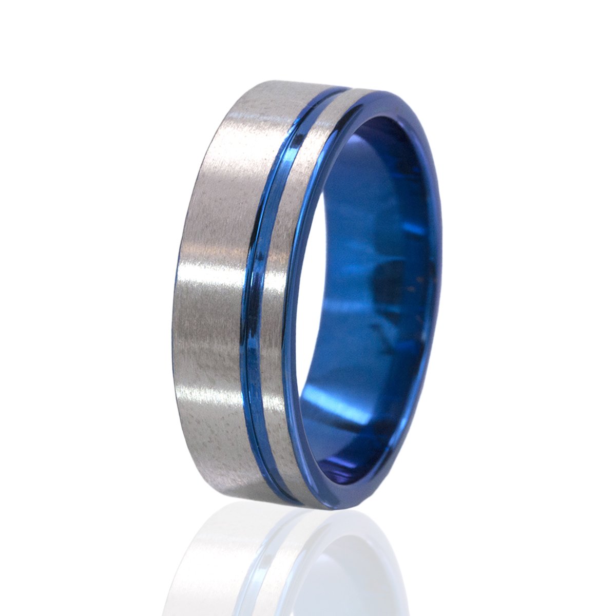 Premium Blue Titanium Ring for Men & Women - Anodized Titanium Jewelry - Lightweight, Durable & Hypoallergenic - Perfect for Weddings, Engagements & Everyday Wear