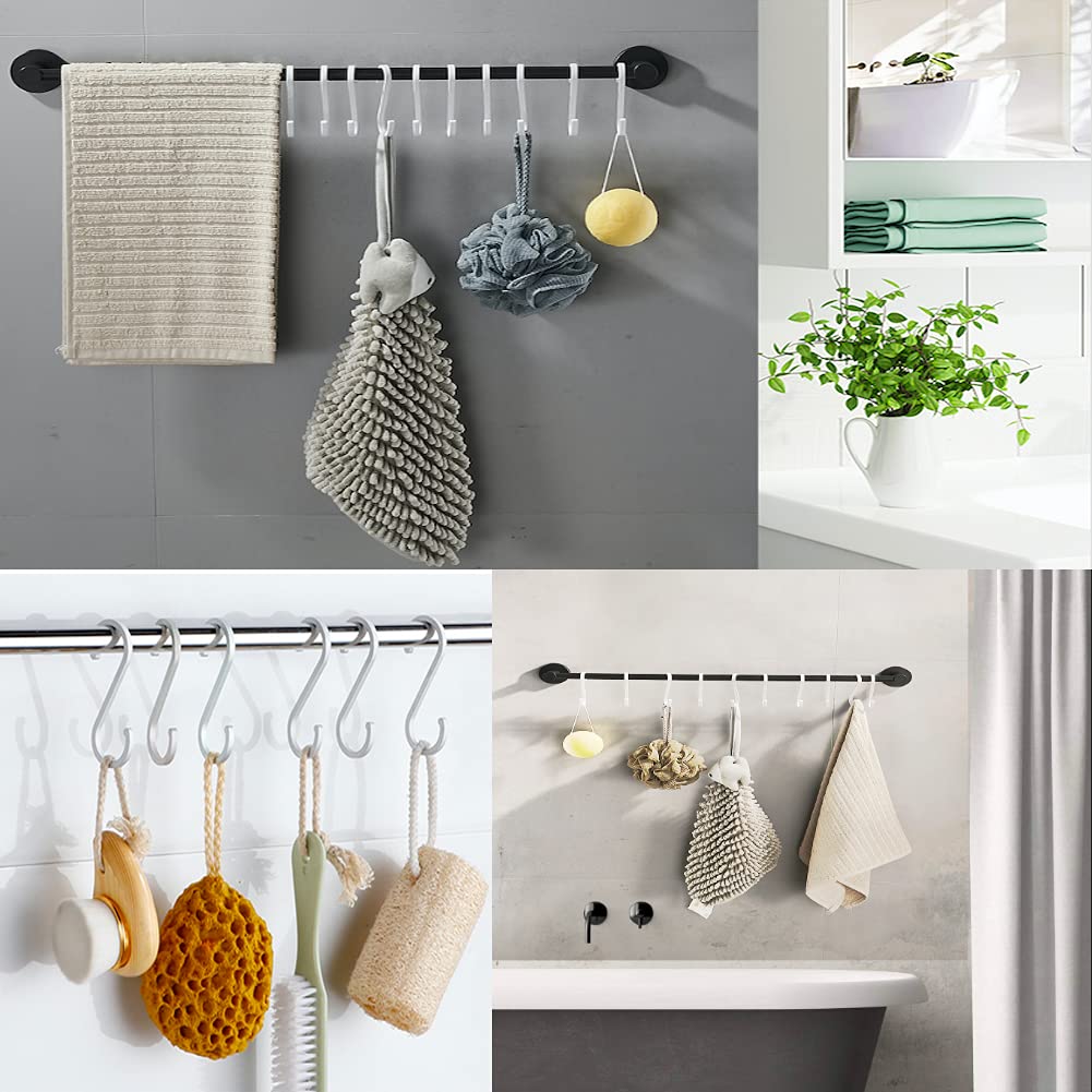 Heavy Duty S-Shaped Hooks - 10 Pack White Metal S Hangers for Kitchen, Bathroom, Office & Garden - Perfect for Hanging Pots, Pans, Mugs, Clothes, Bags, Towels & Plants - Durable Storage Solution for Home Organization