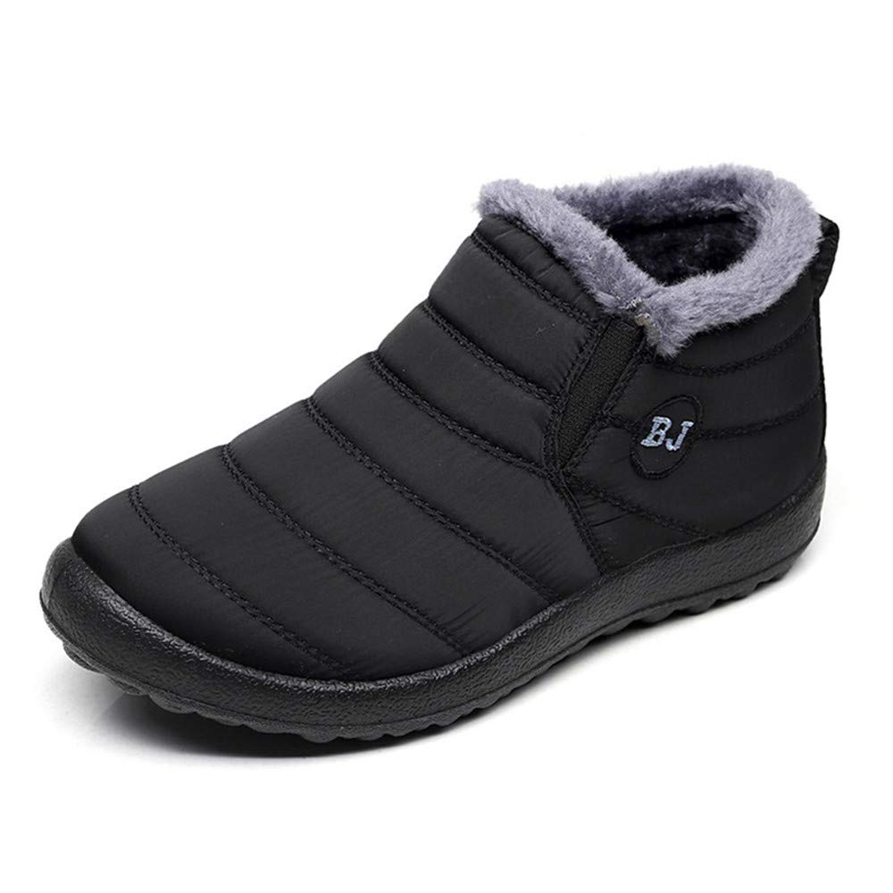 Men's Waterproof Snow Boots - Winter Work Boots with Slip-Resistant Sole & Warm Fur Lining | Comfortable Ankle Boots for Outdoor, Skiing, Hiking | Perfect Gift for Father & Husband