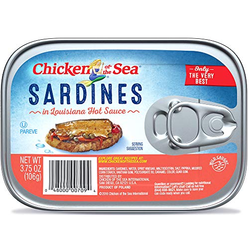 Premium Wild-Caught Sardines in Spicy Hot Sauce - 3.75 oz Cans (Pack of 18) | High Protein, Omega-3 Rich | Perfect for Salads, Pasta & Keto Snacks