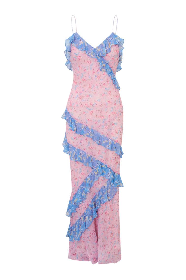 Rialto Re Edition Floral Maxi Dress - Women's Boho Summer Beach Dress for Vacations, Weddings & Outdoor Parties