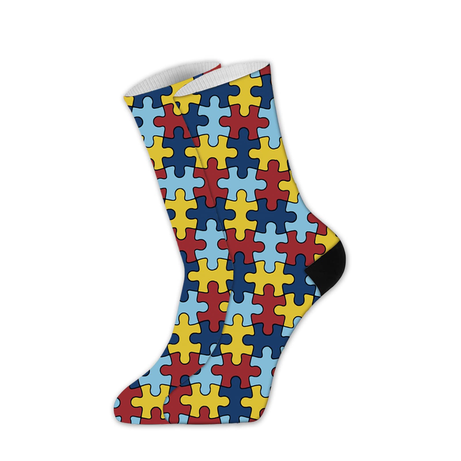 JUDIAN Unisex Cute Crew Tube Socks - Compression Athletic Sports Socks for Foot Support & Comfort - Perfect for Running, Workouts, and Everyday Wear