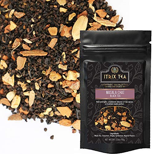 Organic Masala Chai Tea Loose Leaf - 100% Natural Black Tea Blend with Cinnamon, Ginger & Cardamom | Healthy Coffee Alternative for Energy & Stress Relief | Perfect for Morning Boost, Afternoon Pick-Me-Up & Relaxing Evenings (1 lb)
