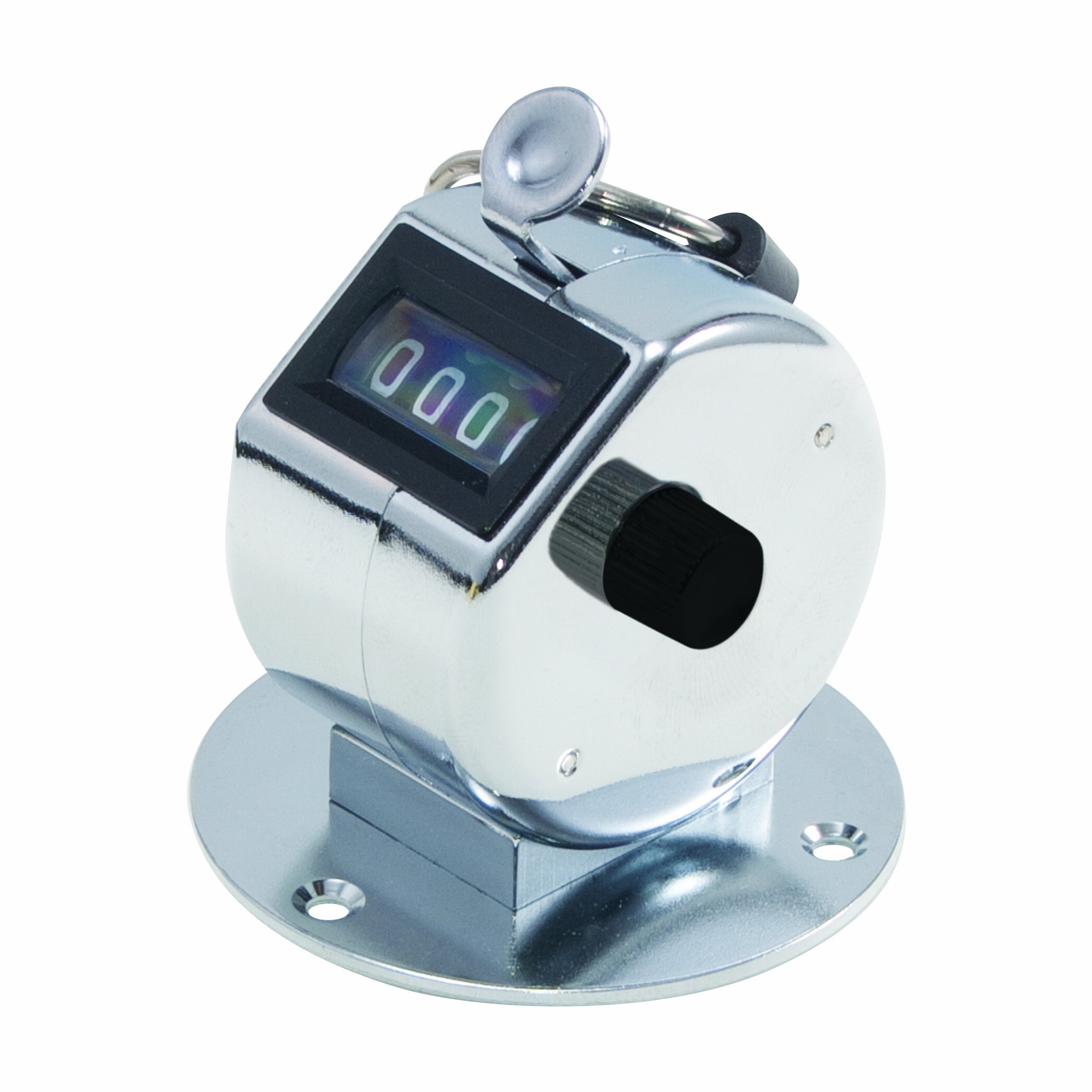 Bates Tally II 4-Digit Handheld Mechanical Click Counter - Chrome Finish for Counting Inventory, Events & Attendance | Office, Warehouse, Retail & Sports Use