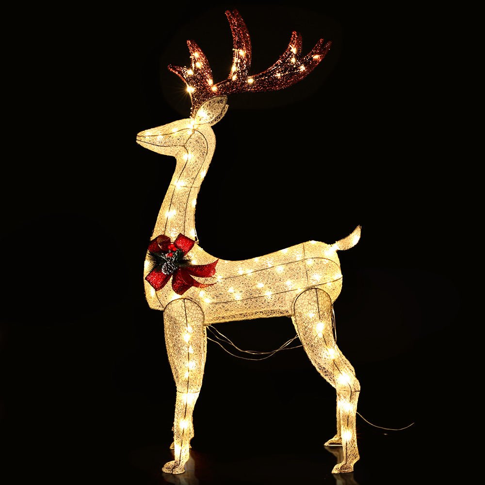 Waterproof Outdoor Christmas LED Rope Lights with Reindeer Motif - Perfect for Holiday Decorations, Garden, Patio, and Yard Lighting