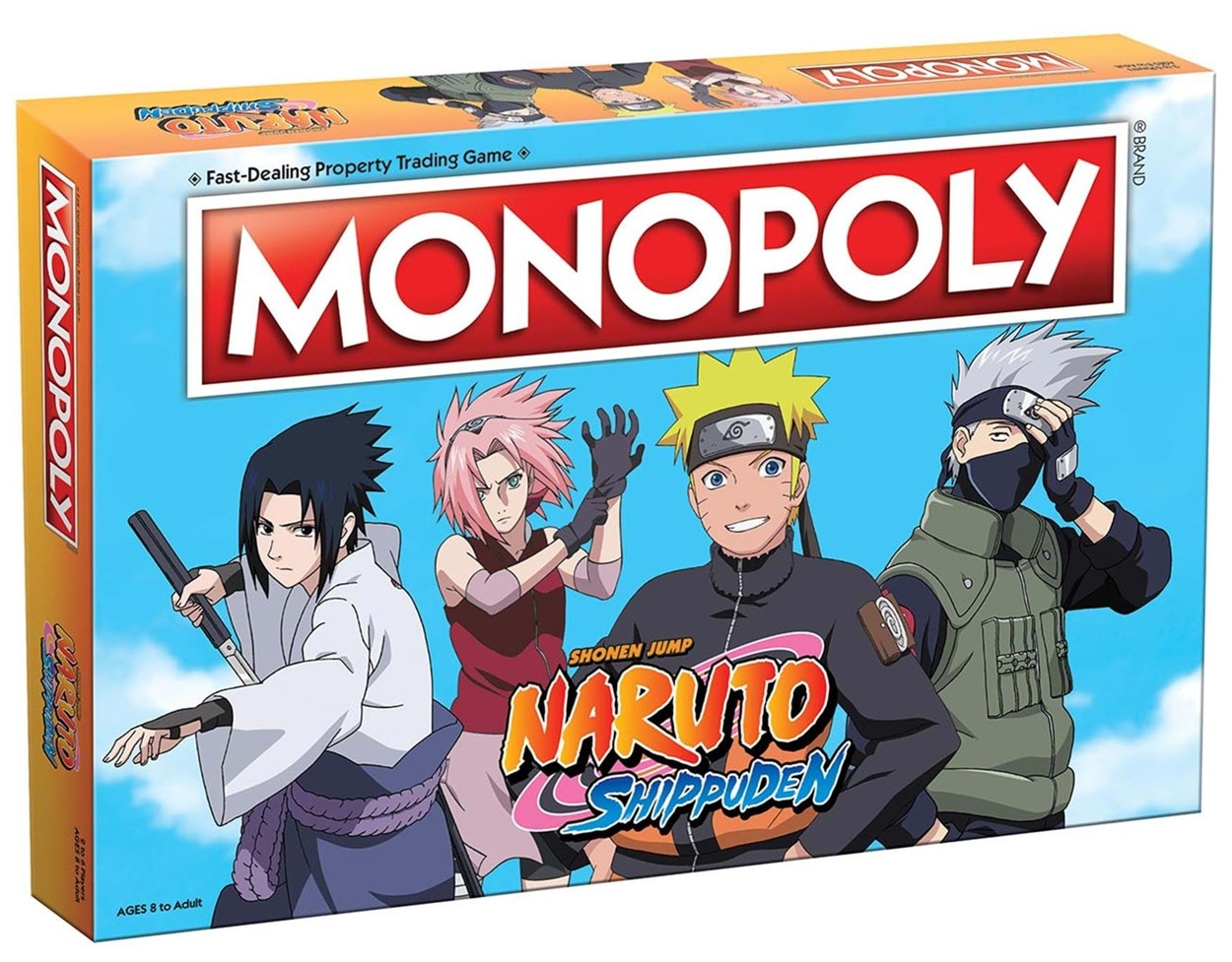 Naruto Shippuden Monopoly Board Game - Anime Collector's Edition for Family Game Night & Anime Lovers