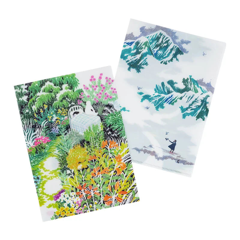 iyo okumi: Hobonichi Clear Folder Set of 2 for A5 Size (2025 Planner Accessories) - Perfect for Organizing Notes, Schedules, and Documents in Planners, Journals, and Office Use