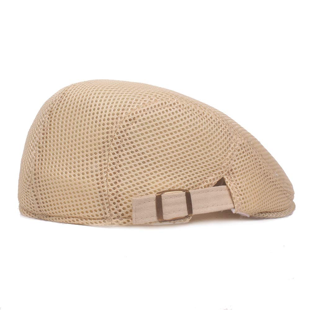 Stylish Summer Beret Hat for Men & Women - Breathable Mesh Newsboy Flat Cap, Adjustable (55-60cm) - Perfect for Outdoor Activities, Travel & Fashion