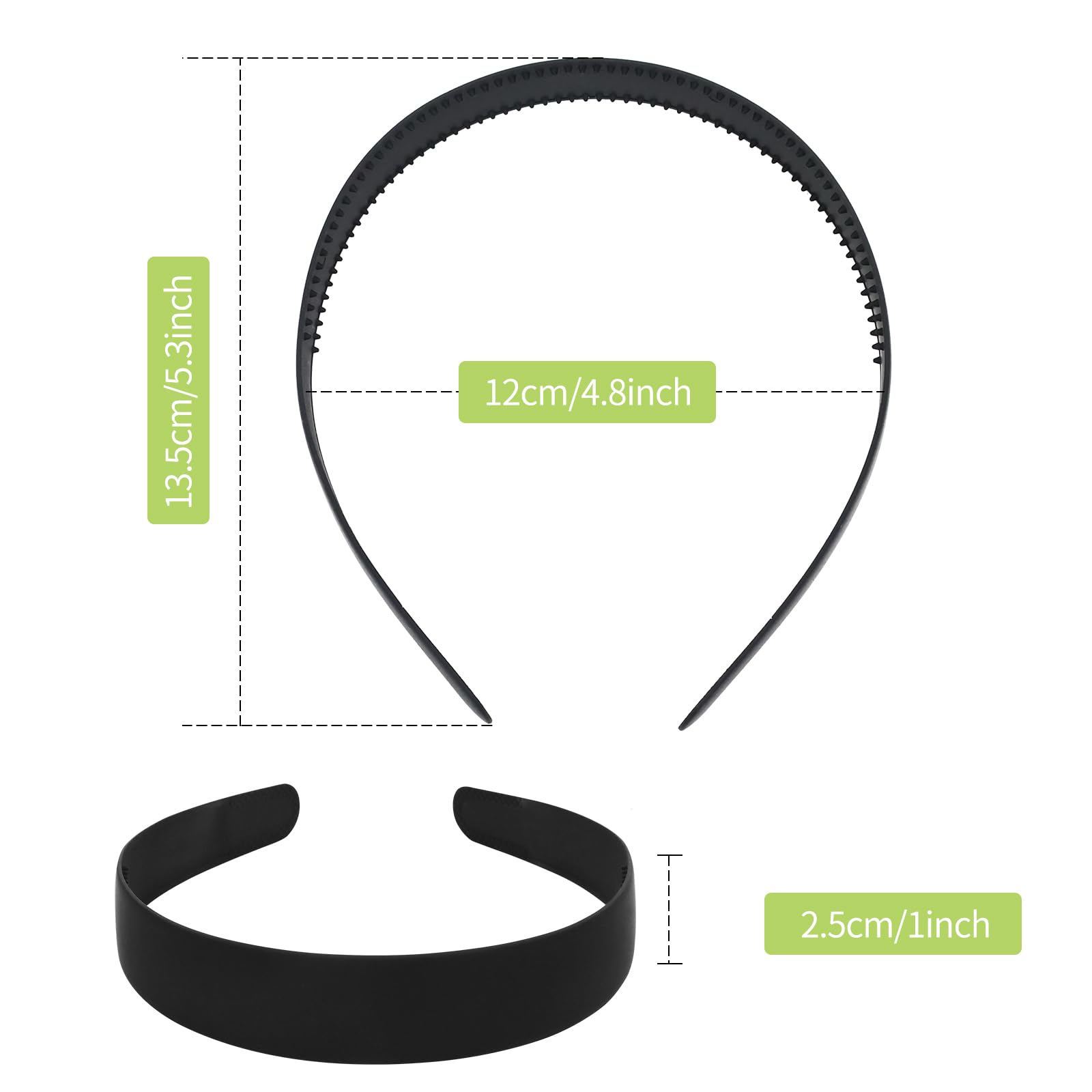 Cinaci 10-Pack Non-Slip Wavy Braided Headbands - 5 Styles (Dark Coffee/Black) Matte Elastic Hair Bands with Teeth for Men, Women, Teens & Kids - Perfect for Sports, Workouts, Yoga & Everyday Styling