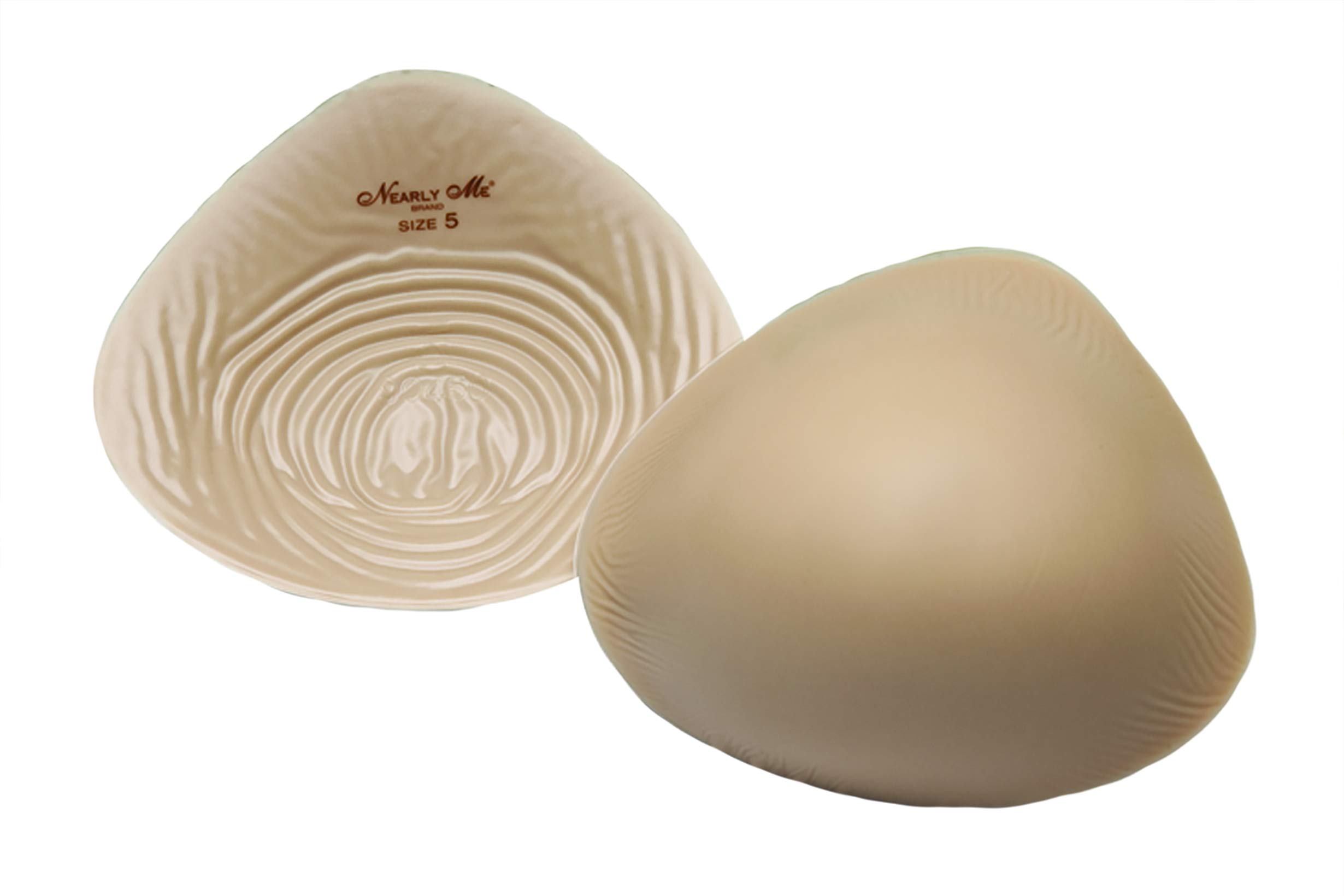 Nearly Me #995 Ultra Lightweight Semi-Full Triangle Silicone Mastectomy Breast Form - Comfortable Prosthesis for Post-Surgery Recovery & Daily Wear - Perfect for Yoga, Swimming & Active Lifestyles
