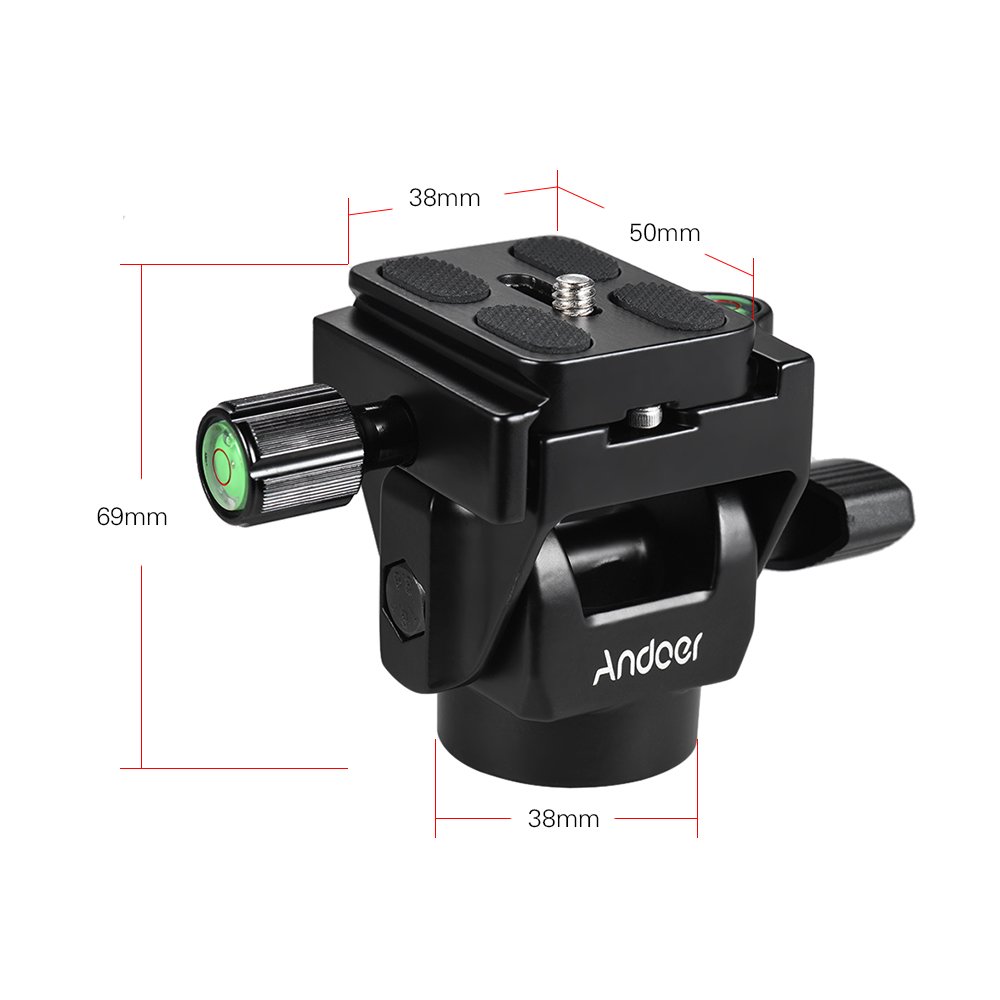 Andoer M-12 Monopod with Tilt Head & Quick Release Plate - Professional Panoramic Tripod Head for Telephoto Lens, Bird Watching, Wildlife Photography & Outdoor Adventures