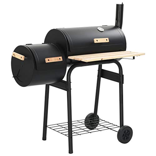 iFCOW Classic Charcoal BBQ Offset Smoker - Heavy Duty Outdoor Grill & Smoker for Backyard, Camping, Tailgating - Perfect for Smoking Ribs, Brisket & Grilling Burgers