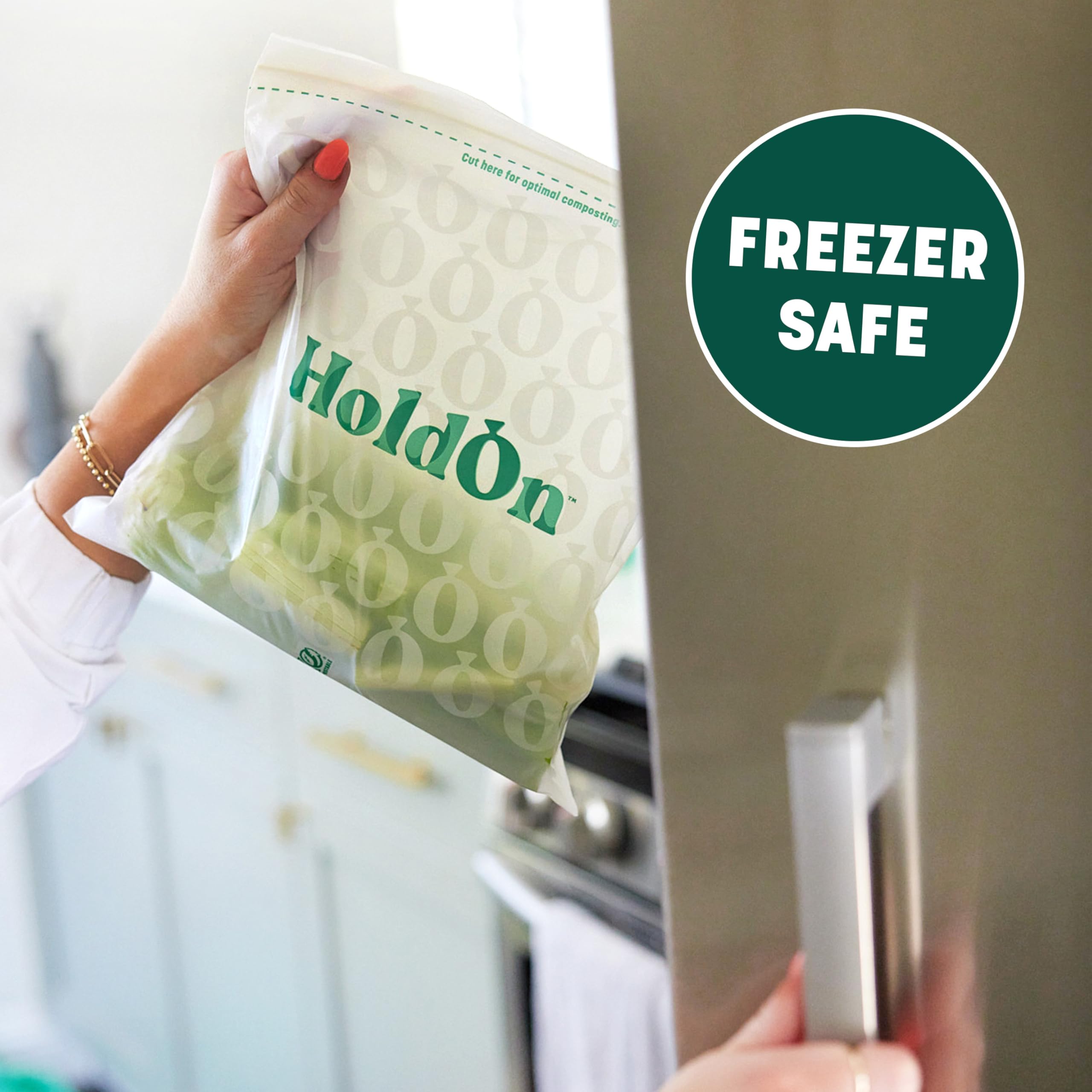 Eco-Friendly Zipseal Gallon Bags - 100% Compostable, PFOA-Free & BPA-Free Food Storage Bags | Leakproof Freezer-Safe Gallon Bags with Secure Zip Lock for Meal Prep, Leftovers & Travel (2-Pack, 50 Bags Total) | Perfect for Home Kitchen, Camping & Bulk Food Storage