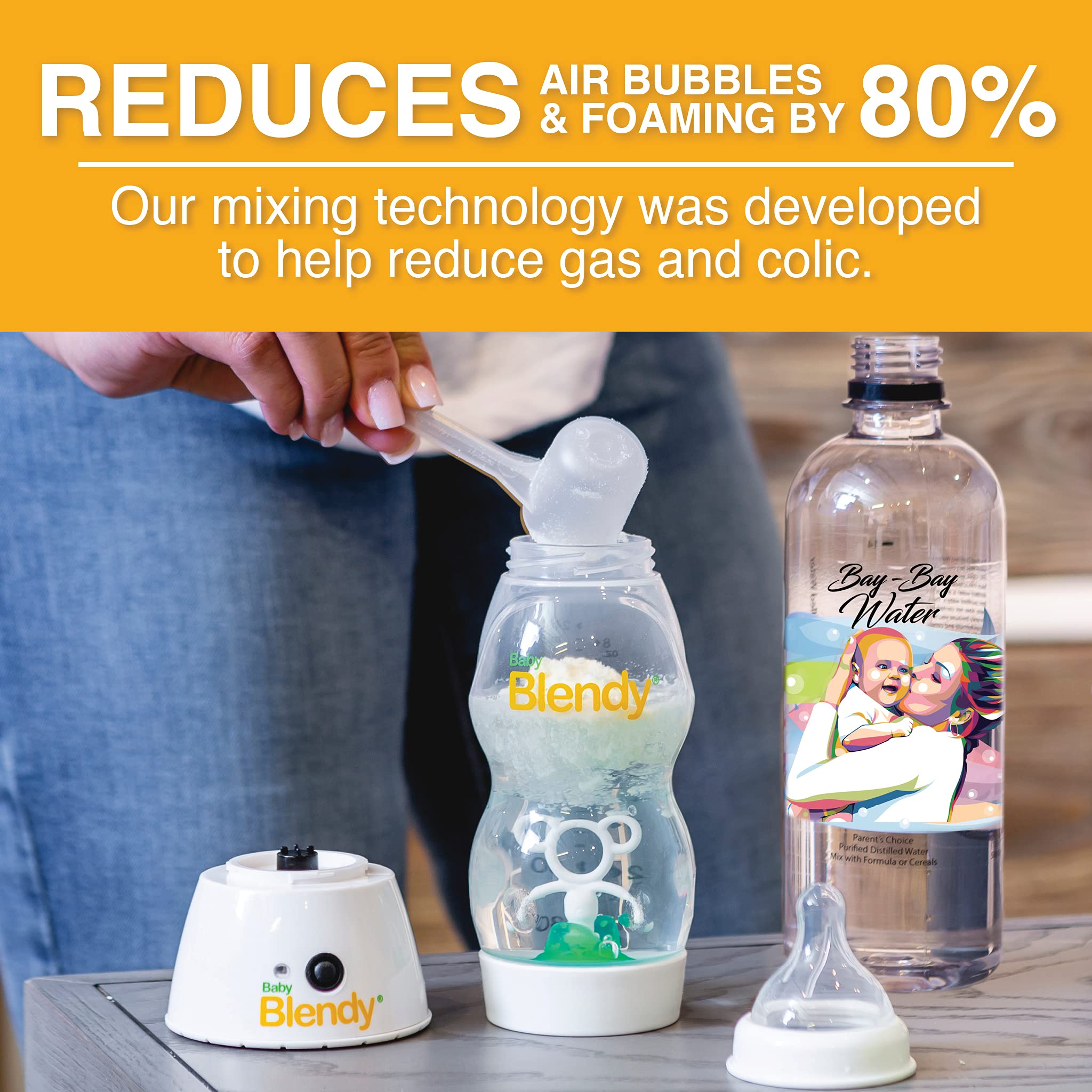 Best Baby Bottles for Newborns to Toddlers | Anti-Colic Air Vent System | Includes Blender Mixer | Ideal for Breastmilk & Formula Feeding at Home & On-the-Go (12+ Months) Prime Bundle