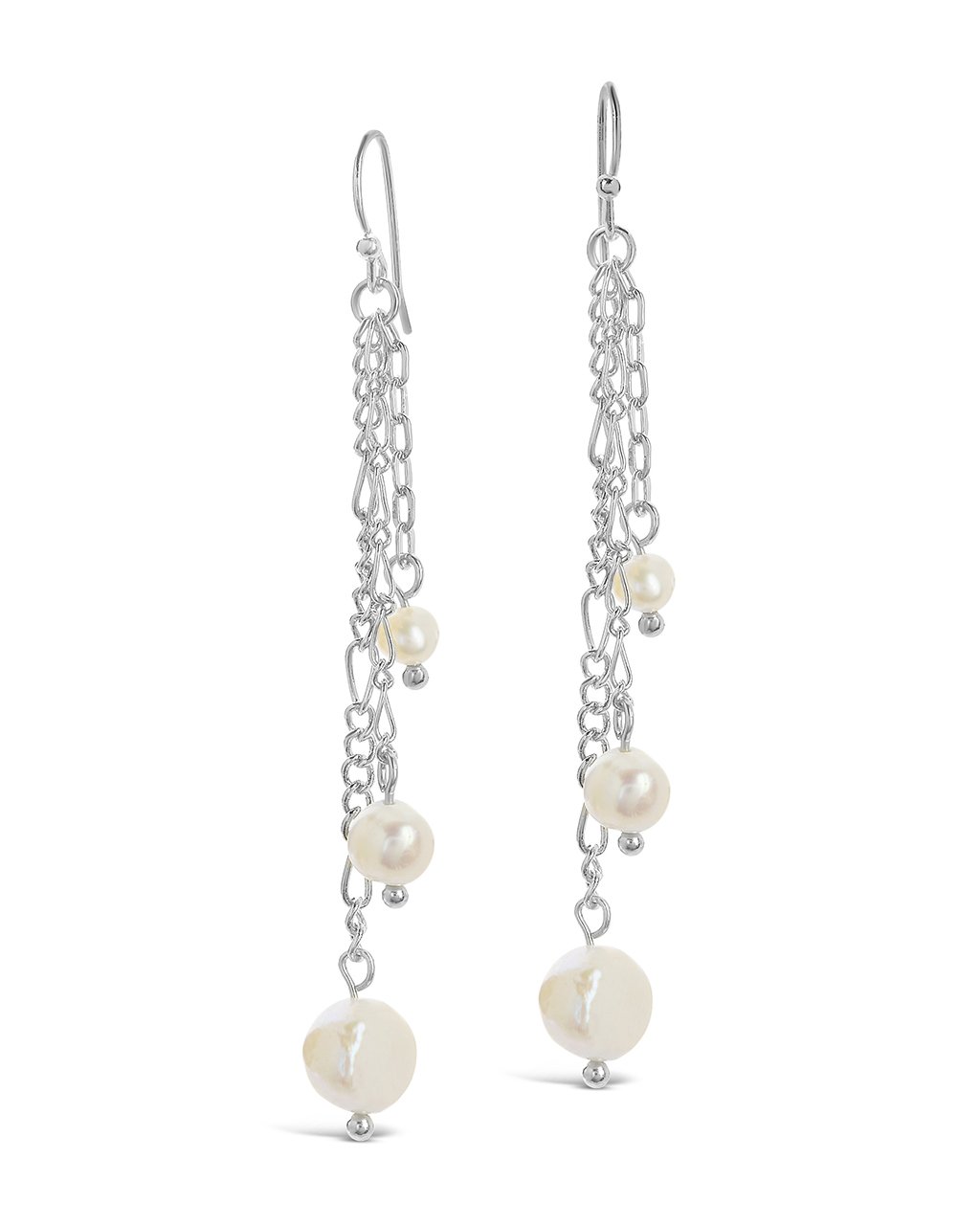 Elegant Mixed Chain Link Pearl Dangle Earrings for Women - Vintage Boho Chic Jewelry Gift for Party, Wedding & Everyday Wear