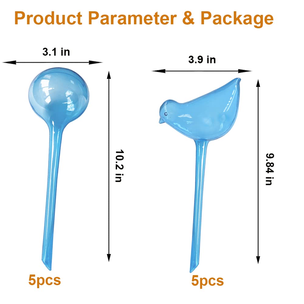 10pcs Self-Watering Plant Bulbs - Automatic Drip Irrigation Devices for Indoor & Outdoor Plants | Perfect for Vacation Care, Hanging Baskets, Potted Flowers & Garden Watering Solutions