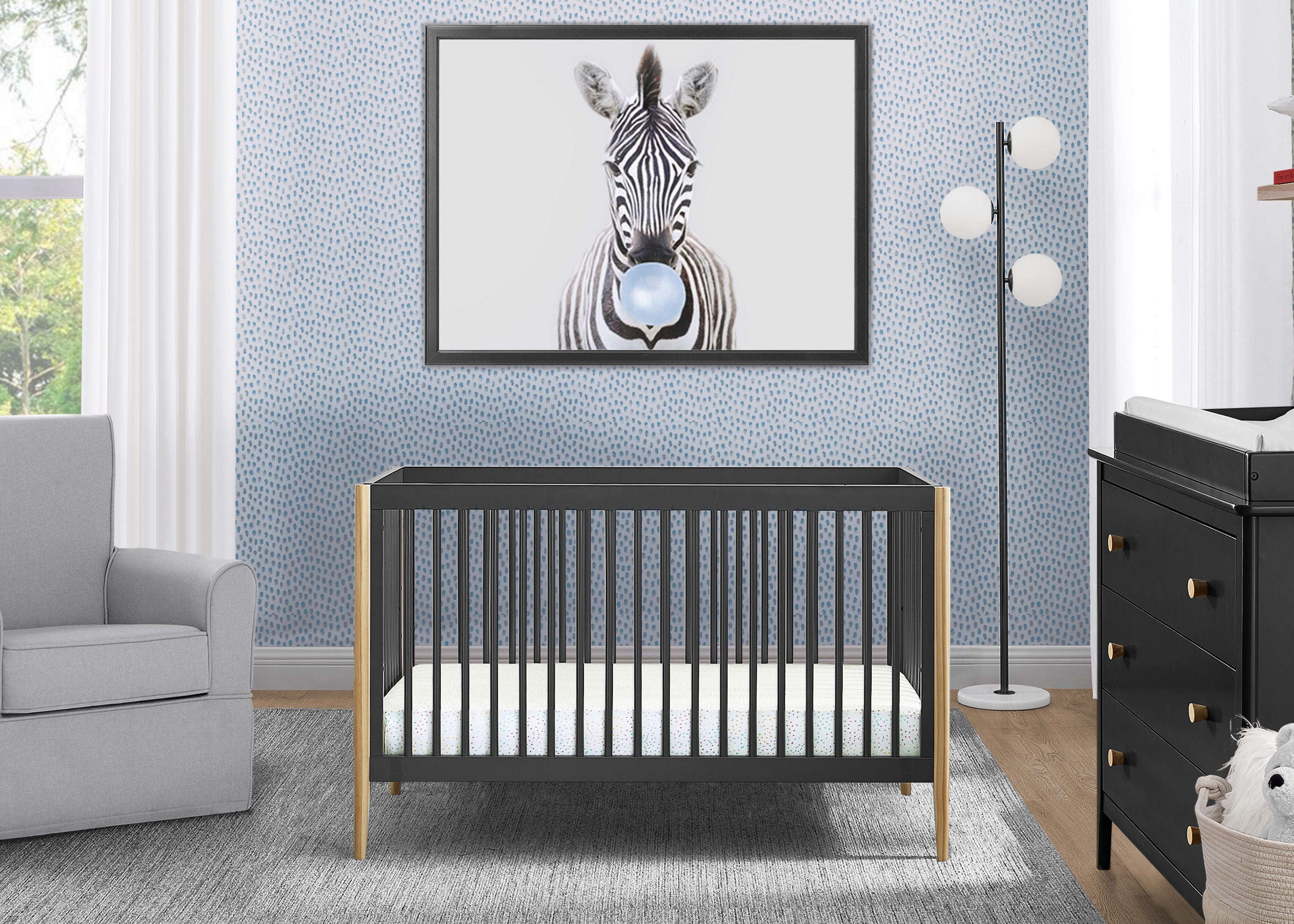 Casey 6-in-1 Convertible Baby Crib - Toddler Bed, Daybed & Full-Size Bed - Safe Nursery Furniture for Newborn to Adult - Perfect for Nursery, Bedroom & Guest Room