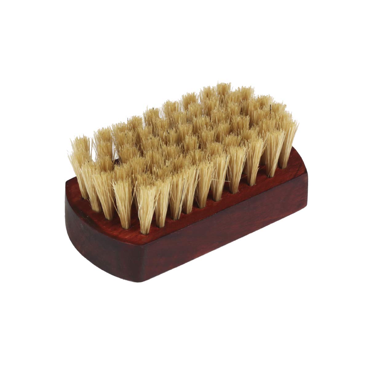 Premium Travel Beard Brush with Natural Boar Bristles & Walnut Wood Handle - Compact Square Design for Men's Grooming On The Go - Perfect for Business Trips, Camping & Daily Use