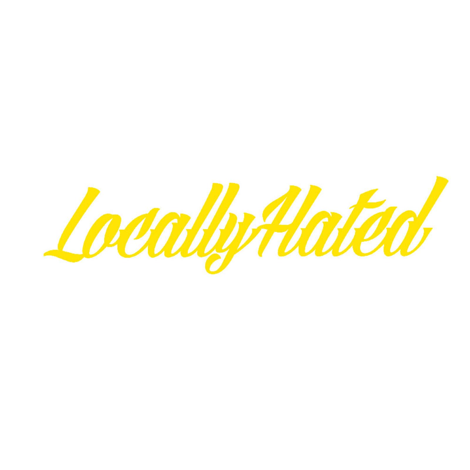Locally Hated Reflective Car Decal Sticker - Black Vinyl Lettering for Auto Body & Windows | Durable Vehicle Decoration for Trucks, Cars & SUVs - Perfect for Pranksters & Car Enthusiasts