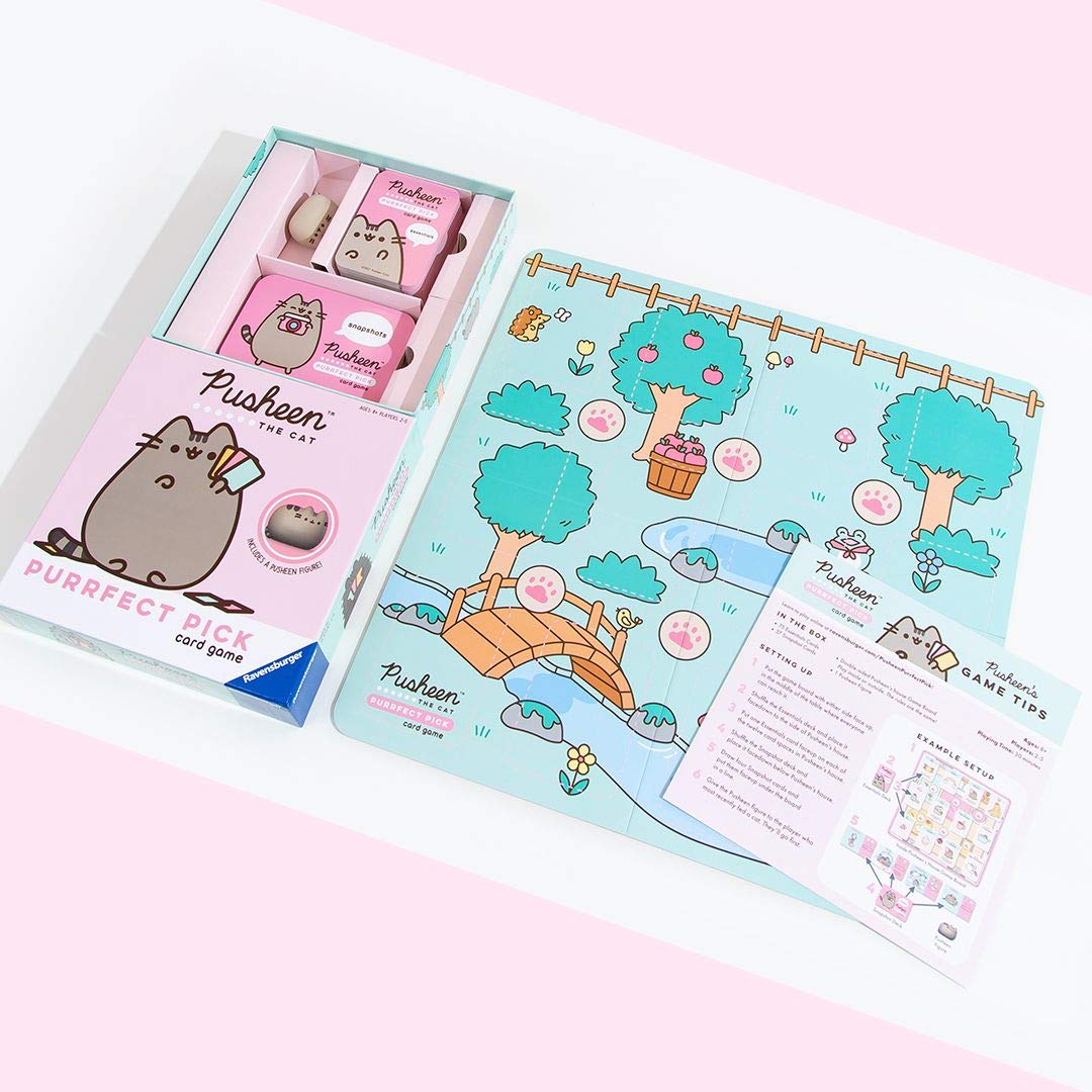 **Ravensburger Pusheen Purrfect Pick Board Game - Fun Family Game Night for Cat Lovers & Pusheen Fans | Engaging Strategy Game for Kids Ages 8+ | Pink Edition | Perfect for Birthday Gifts & Sleepovers**