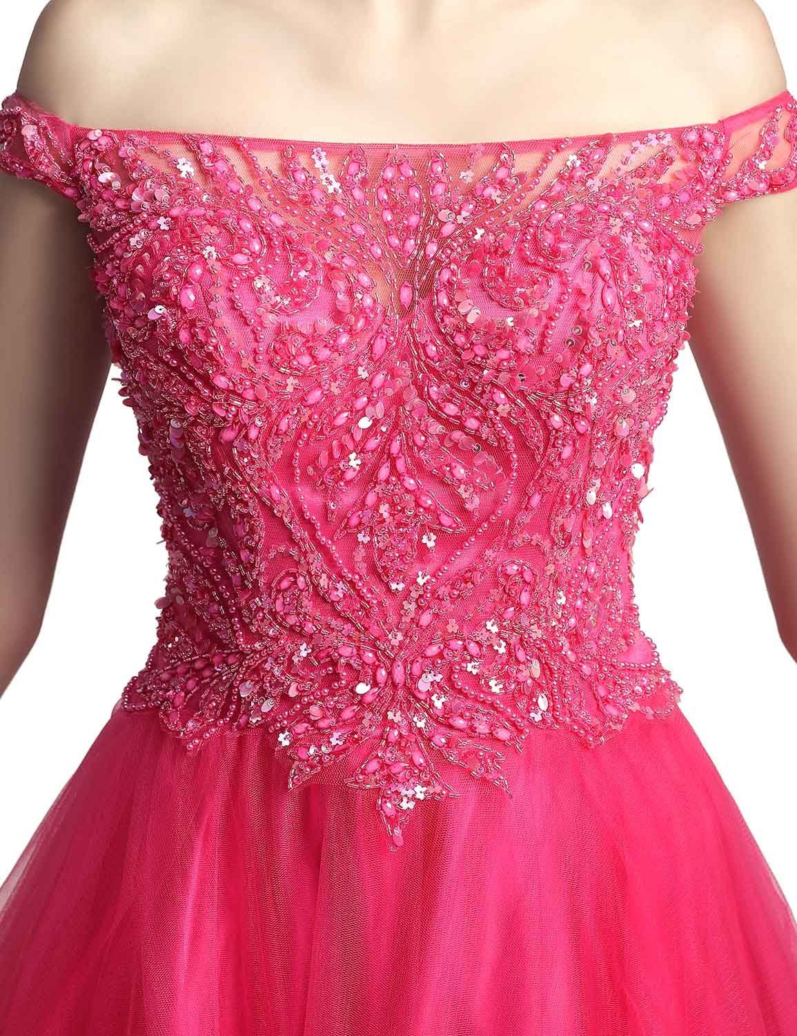 Sarahbridal Women's Elegant Beaded Long Prom Evening Dresses 2022 - Pearl Embellished Wedding Party Ball Gowns for Homecoming, Quinceañera & Formal Events