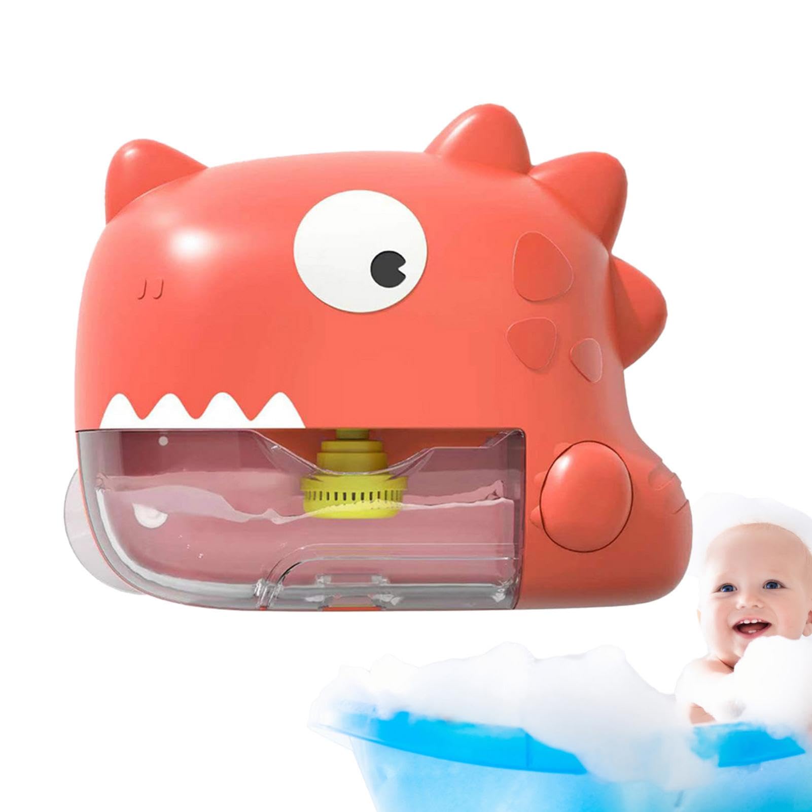 Shark Dinosaur Bubble Machine for Kids - Cartoon Bath Toys with Music & LED Lights | Fun Bubble Maker for Toddlers Ages 3-5 | Perfect for Bathtime Play & Sensory Development