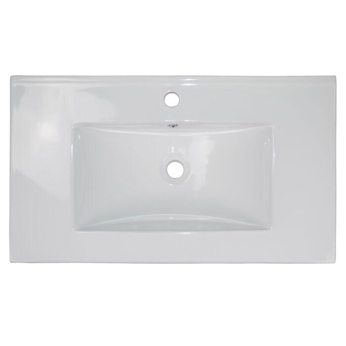 Emory and Bond Vota/Sano Series White Porcelain 1 Hole Vanity Top 32 x 18 Inches - Perfect for Bathroom Renovation & Modern Home Decor