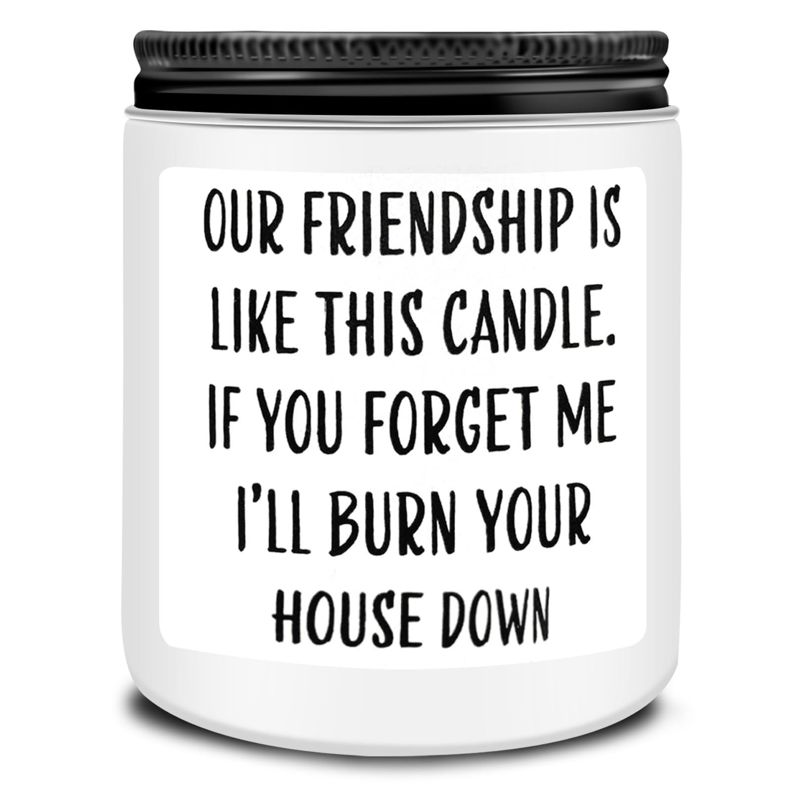 Premium Lavender Scented Soy Candle - Funny Friendship Gift for Women | Birthday & Christmas Present | Relaxing Home Decor & Aromatherapy