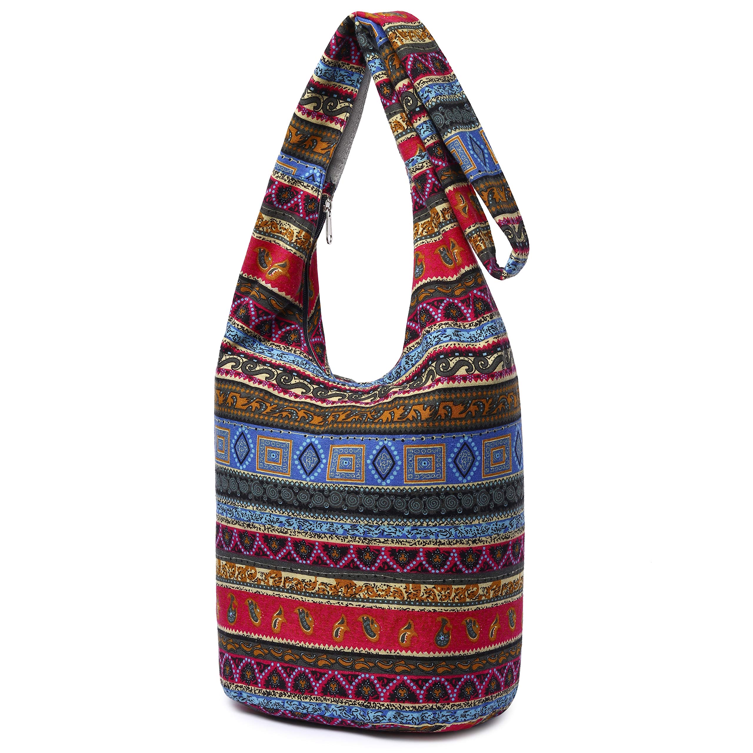 Stylish Women's Bohemian Crossbody Bag - Fashionable Canvas Shoulder Handbag with Animal Print for Everyday Use, Travel & Casual Outings