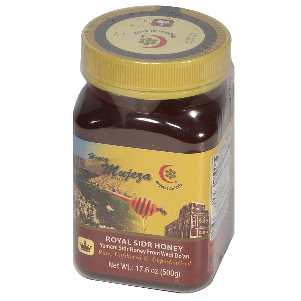 Pure Royal Sidr Honey 17oz - Natural Raw Yemeni Honey - Premium Unprocessed Honey for Tea, Baking & Wellness - USDA Organic Certified