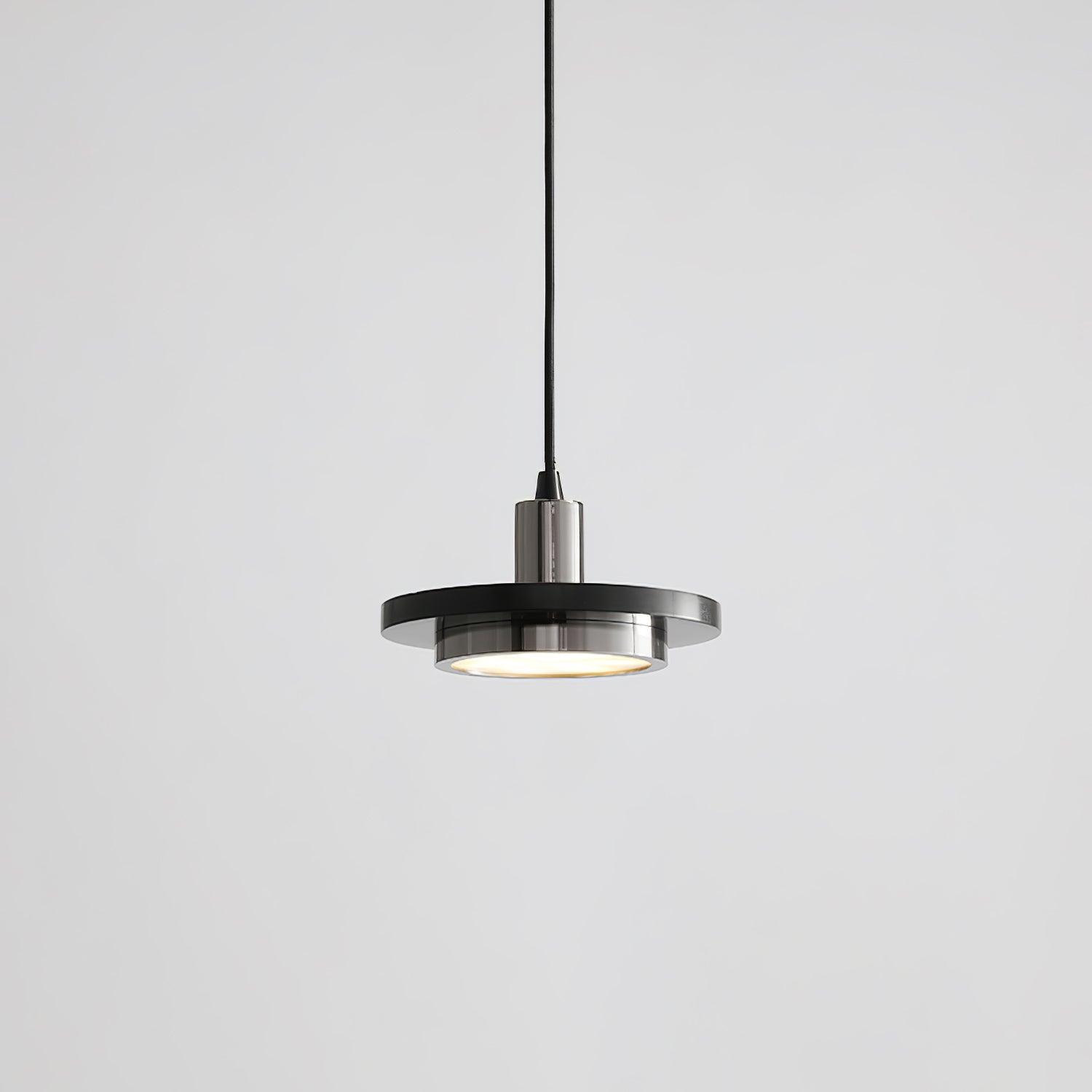 Modern Double Circle Pendant Light Fixture - Industrial Style Ceiling Lamp for Dining Room, Kitchen, Living Room & Bedroom