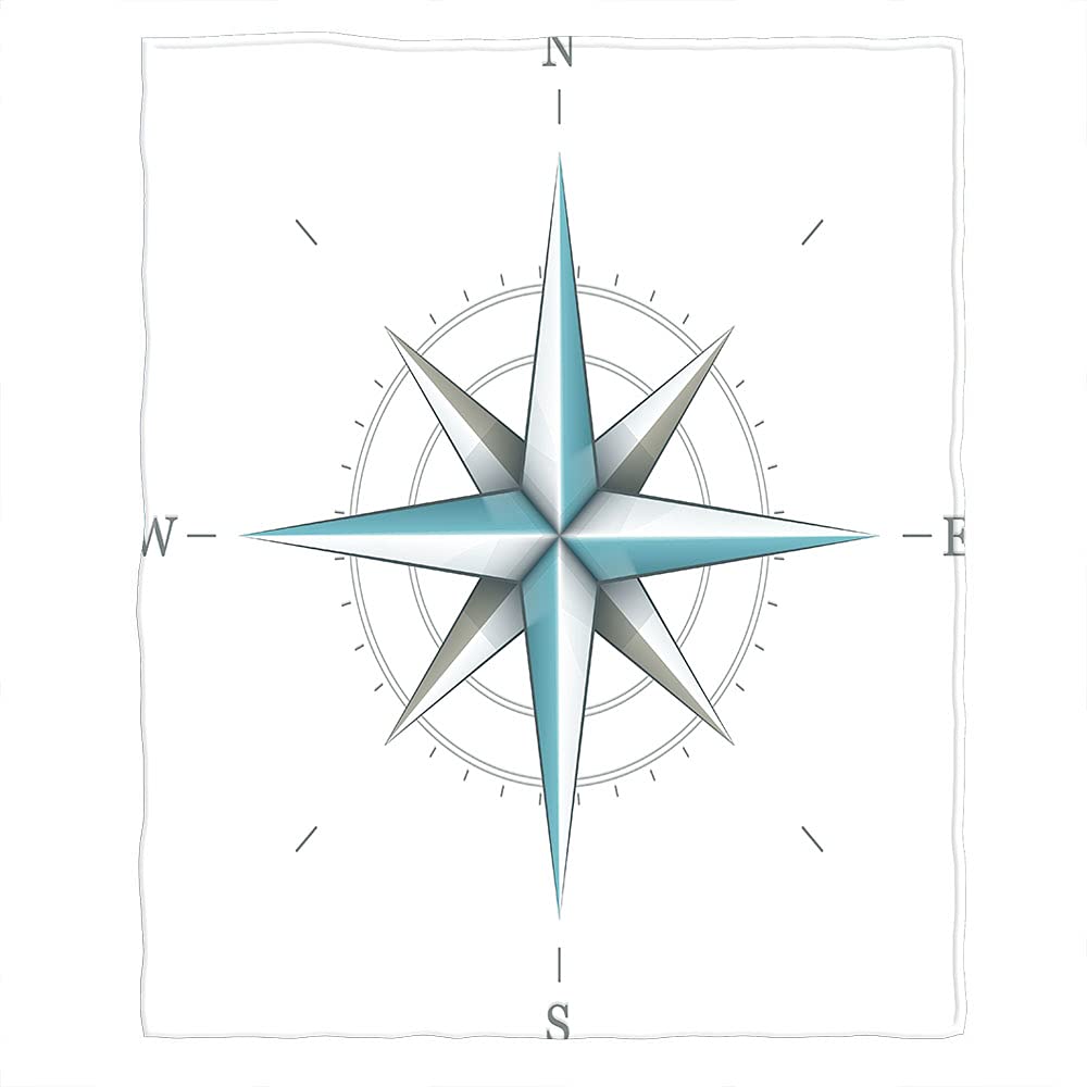 WONDERTIFY Antique Wind Rose Throw Blanket - 30