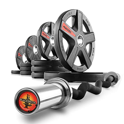 07) CURL BAR and 115 lb Set