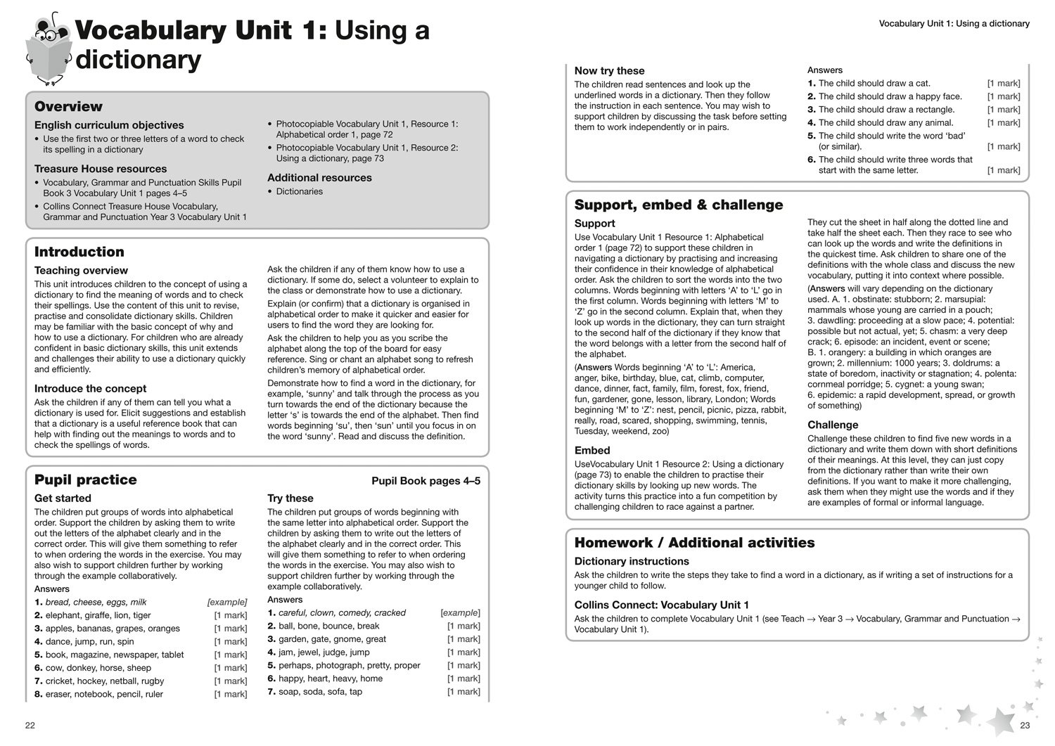 Treasure House - Vocabulary, Grammar & Punctuation Teacher Guide for Grade 3 | English Language Arts Teaching Resource | Classroom Instruction & Homeschool Learning