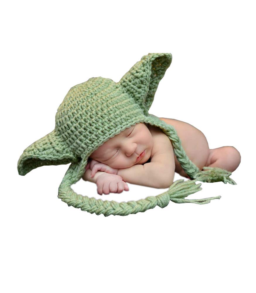 Adorable Newborn Baby Boy Photography Prop - Handmade Crochet Knitting Baby Hat for Newborn Photo Shoots, Christening & Family Portraits