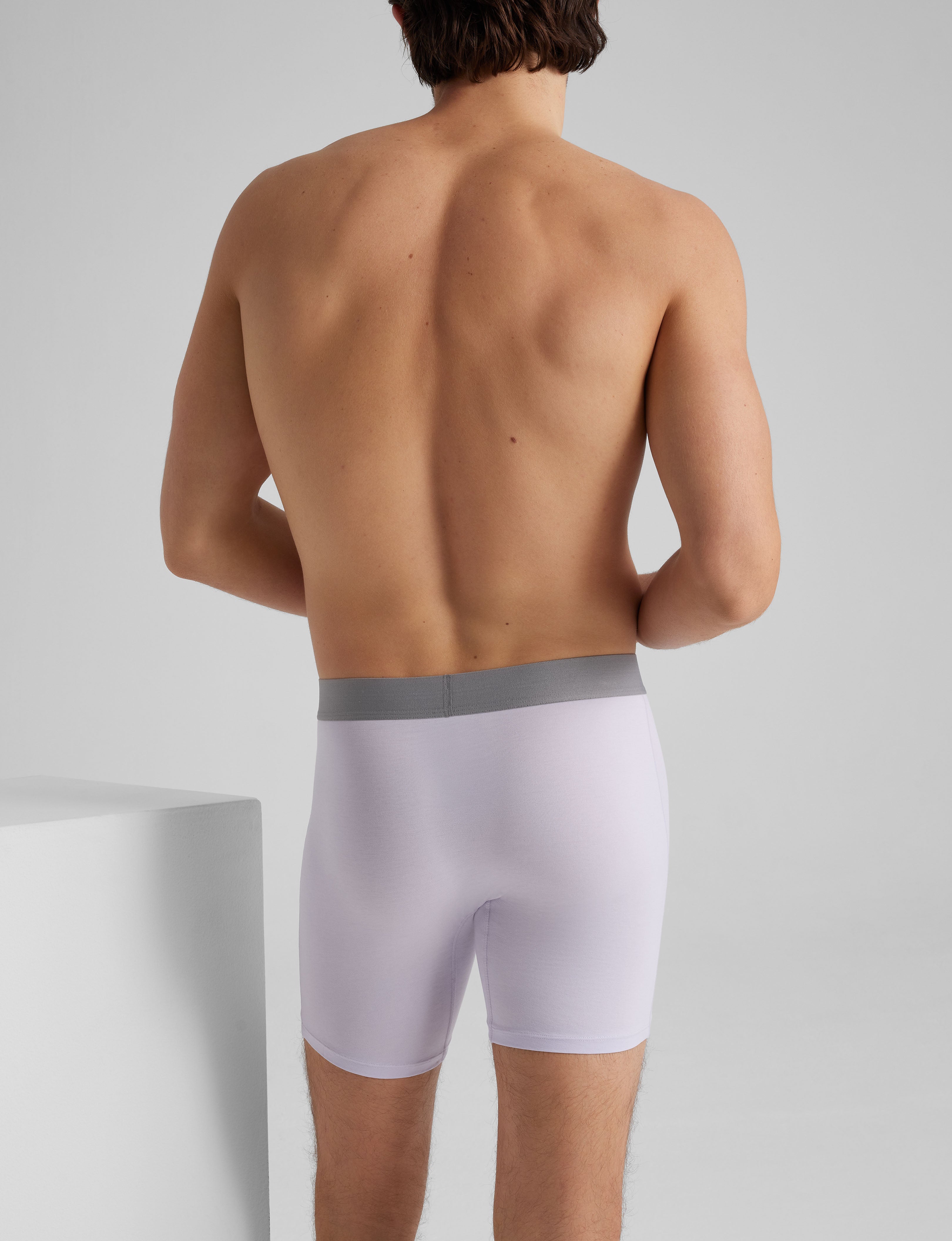Breathable Cotton Mid-Length Boxer Briefs 6-Pack - Soft Men's Underwear for All-Day Comfort | Workout, Lounge & Everyday Wear
