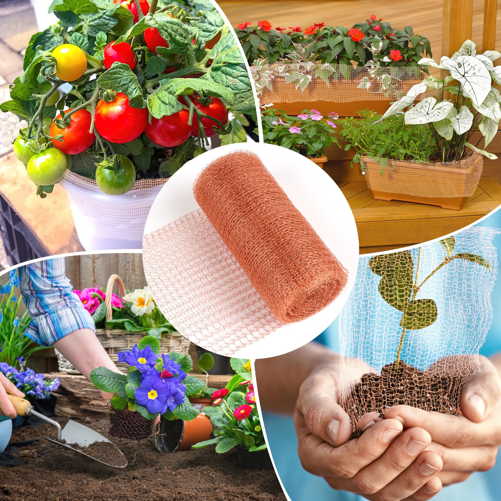 5” x 20 Feet 100% Pure Copper Mesh Roll for Rodent Control - Rustproof Copper Wool for Slugs, Mice & Rodent Defense - Includes Scissors for Easy Installation - Ideal for Hole Blocking, Gardening & Home Protection