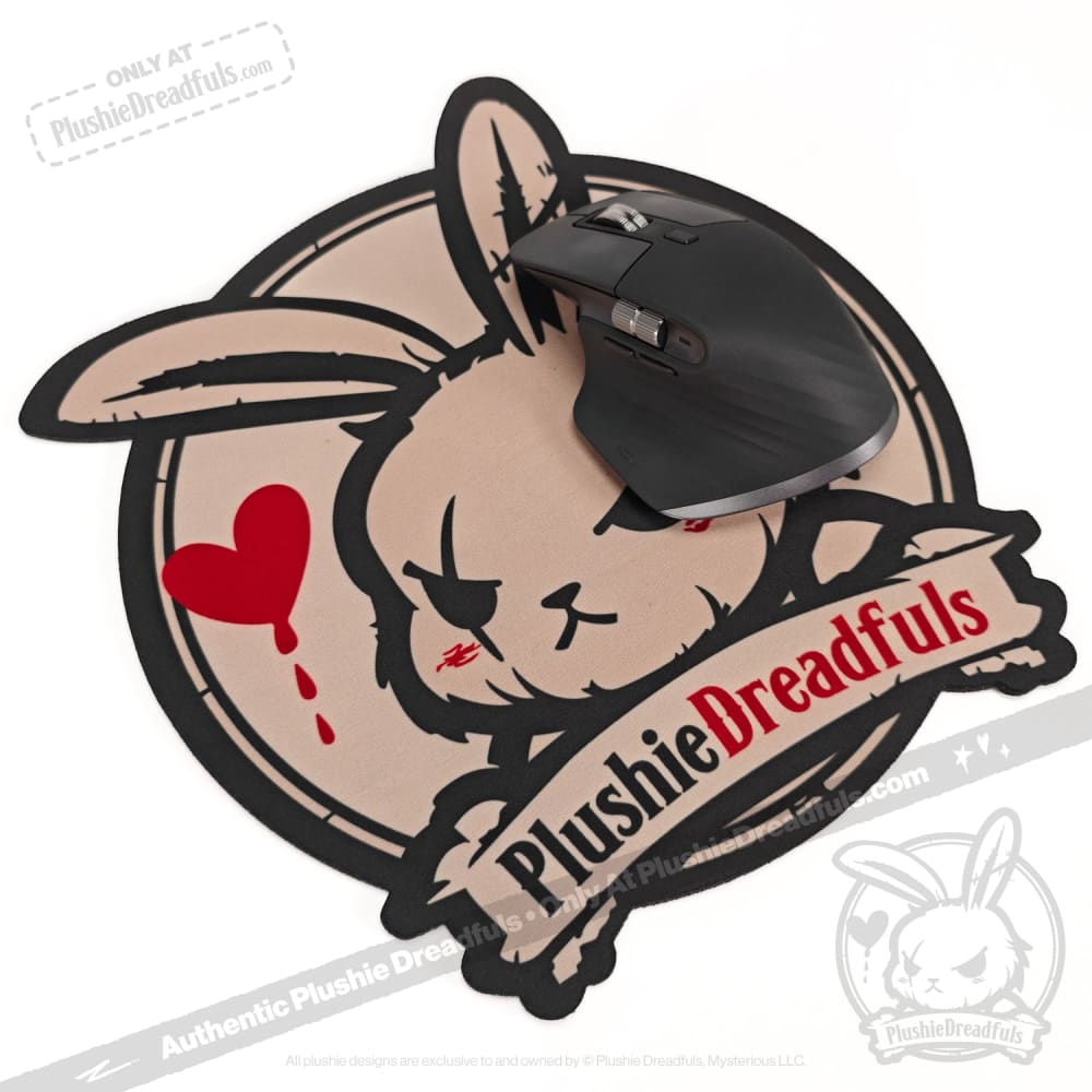 Plushie Dreadfuls Logo Gaming Mouse Pad - Soft Non-Slip Surface for PC, Laptop & Office Use - Perfect for Gamers, Graphic Designers & Work from Home