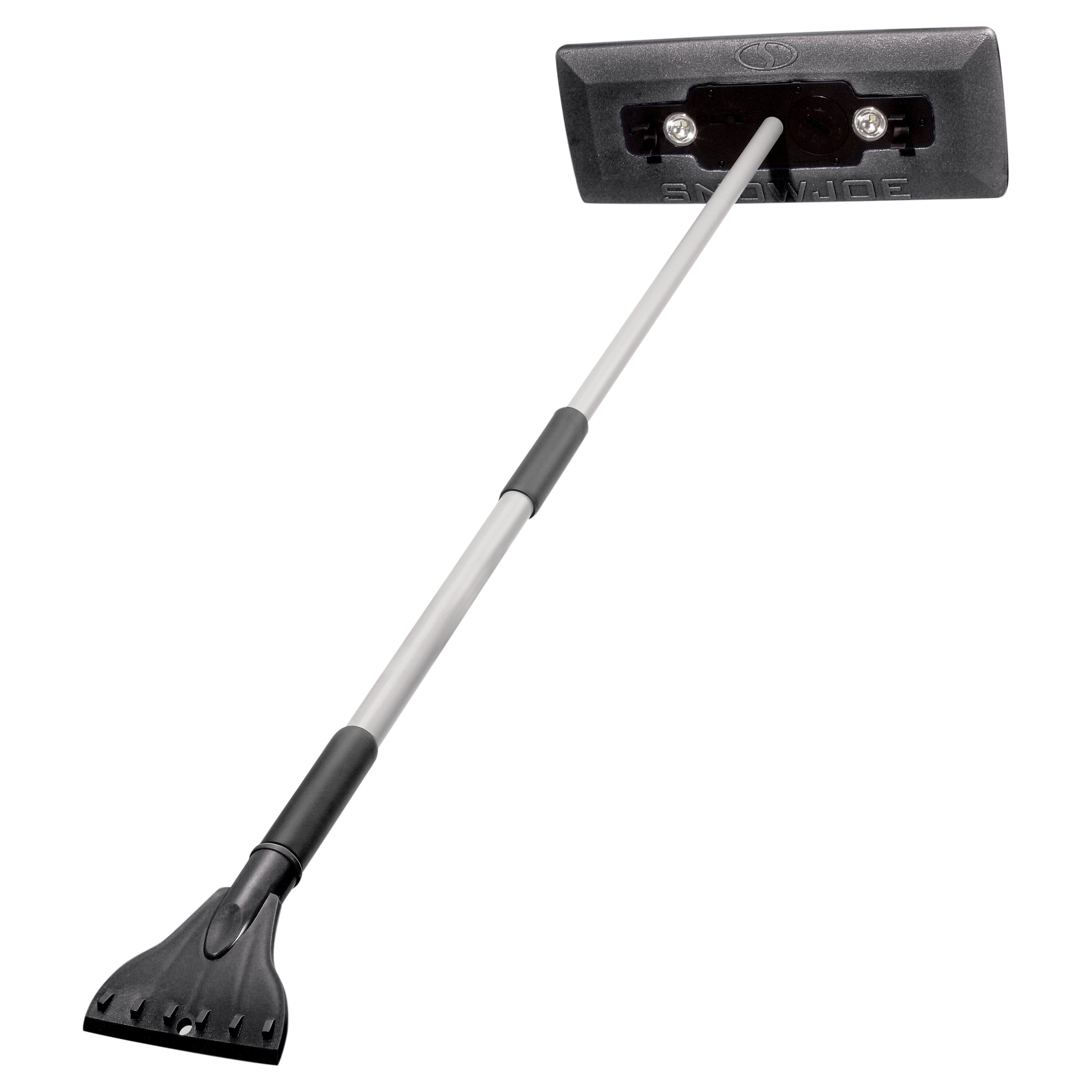 Snow Joe SJBLZD LED 4-in-1 Telescoping Snow Broom & Ice Scraper with 18
