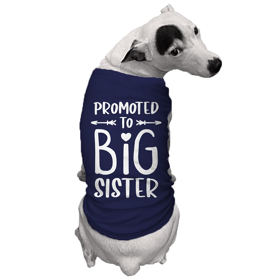 Big Sister Dog Shirt - Cute Navy Blue Pet Clothes for Small Dogs - Perfect for Puppy Announcements, Adoption Celebrations & Family Photos