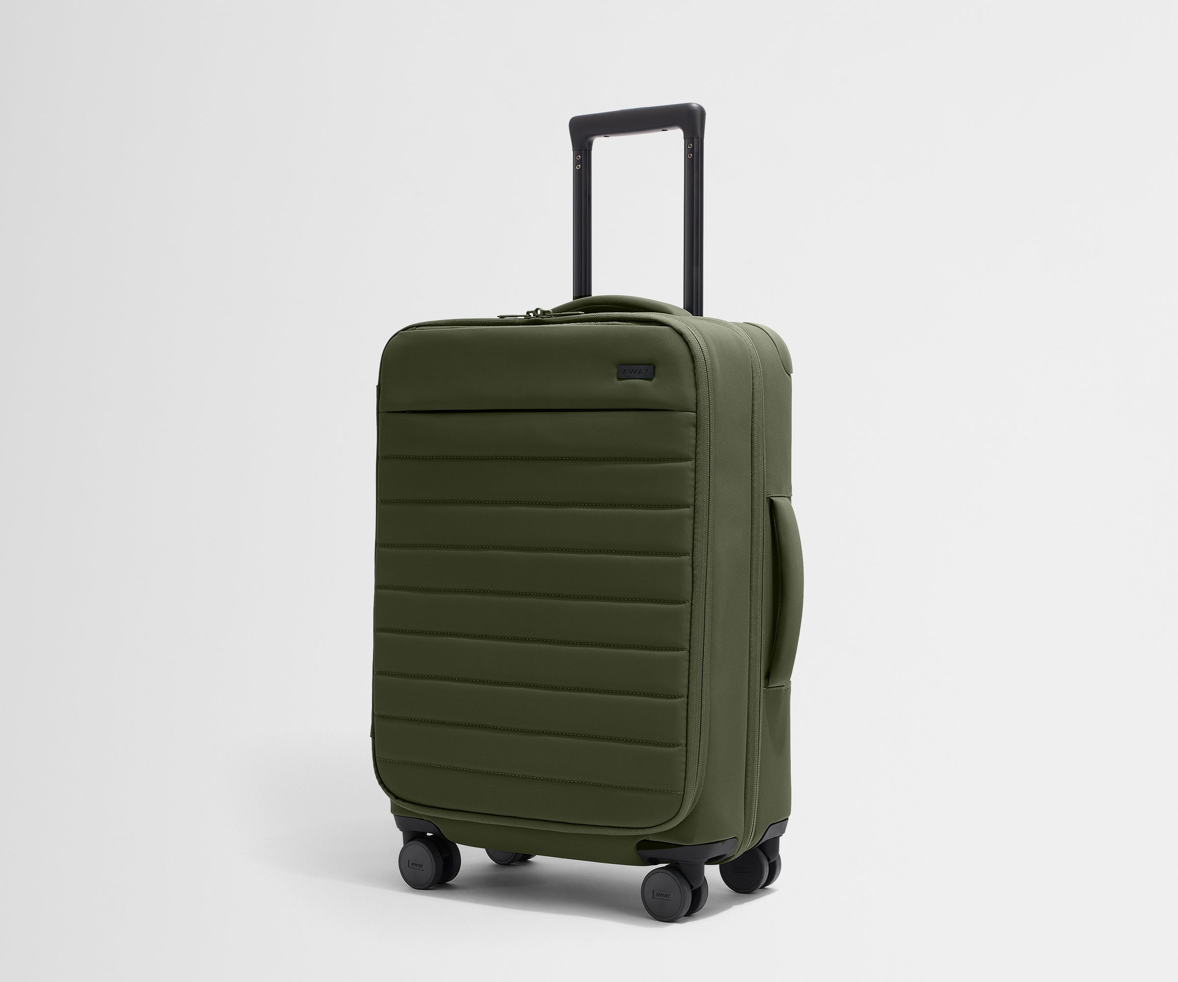 Olive Green Softside Bigger Carry On Luggage - Perfect for Air Travel, Weekend Getaways & Business Trips
