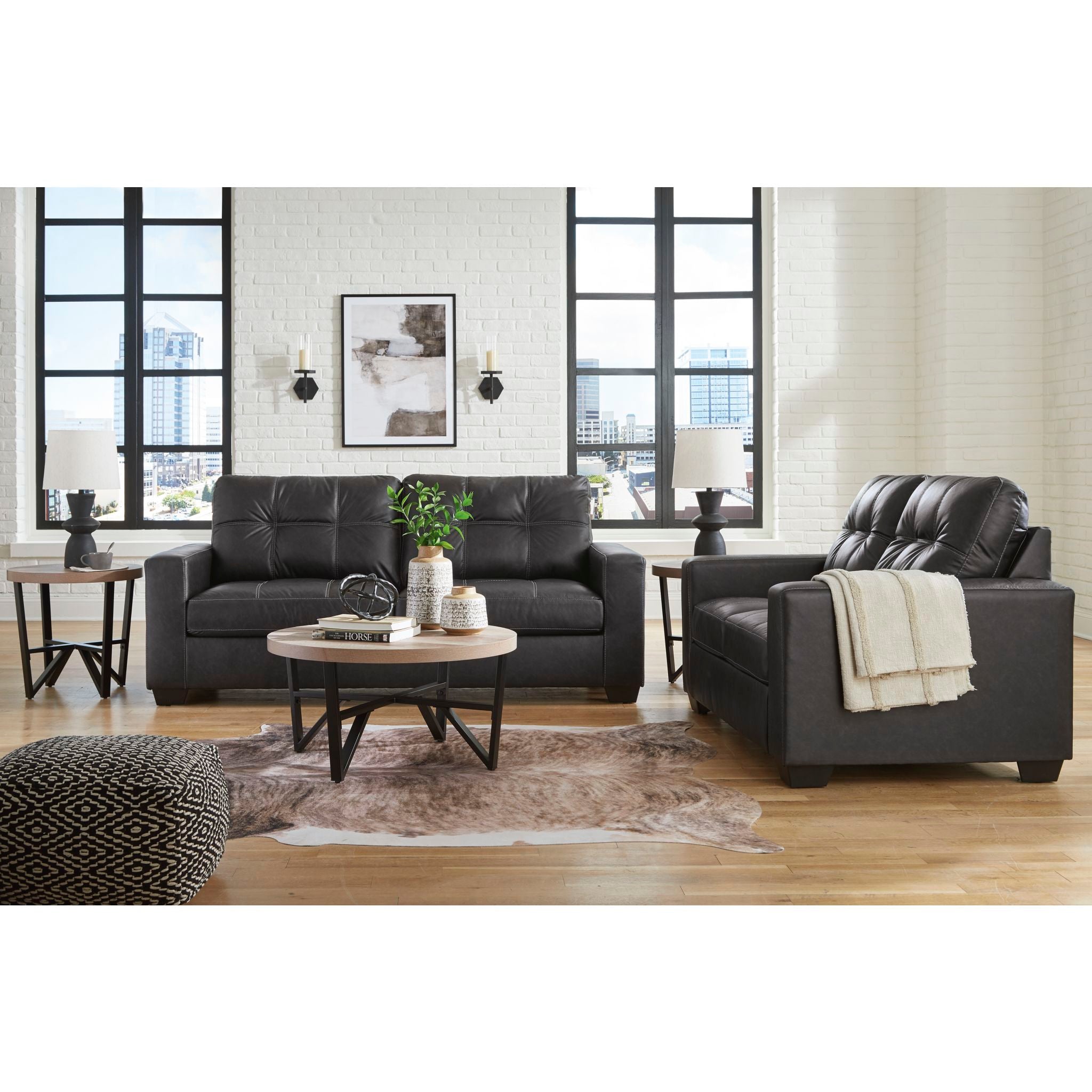 Barlin Mills Sofa - Modern Comfortable Couch for Living Room, Lounge & Office - Soft Fabric Upholstered Sectional with Sturdy Frame - Perfect for Relaxing, Entertaining & Small Spaces