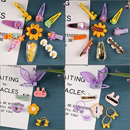 Shidara Hair Clips for Baby Girls - Rainbow Hair Accessories with Dazzling Flowers & Butterflies (10-Piece Set) | Perfect for Parties, Weddings & Daily Styling