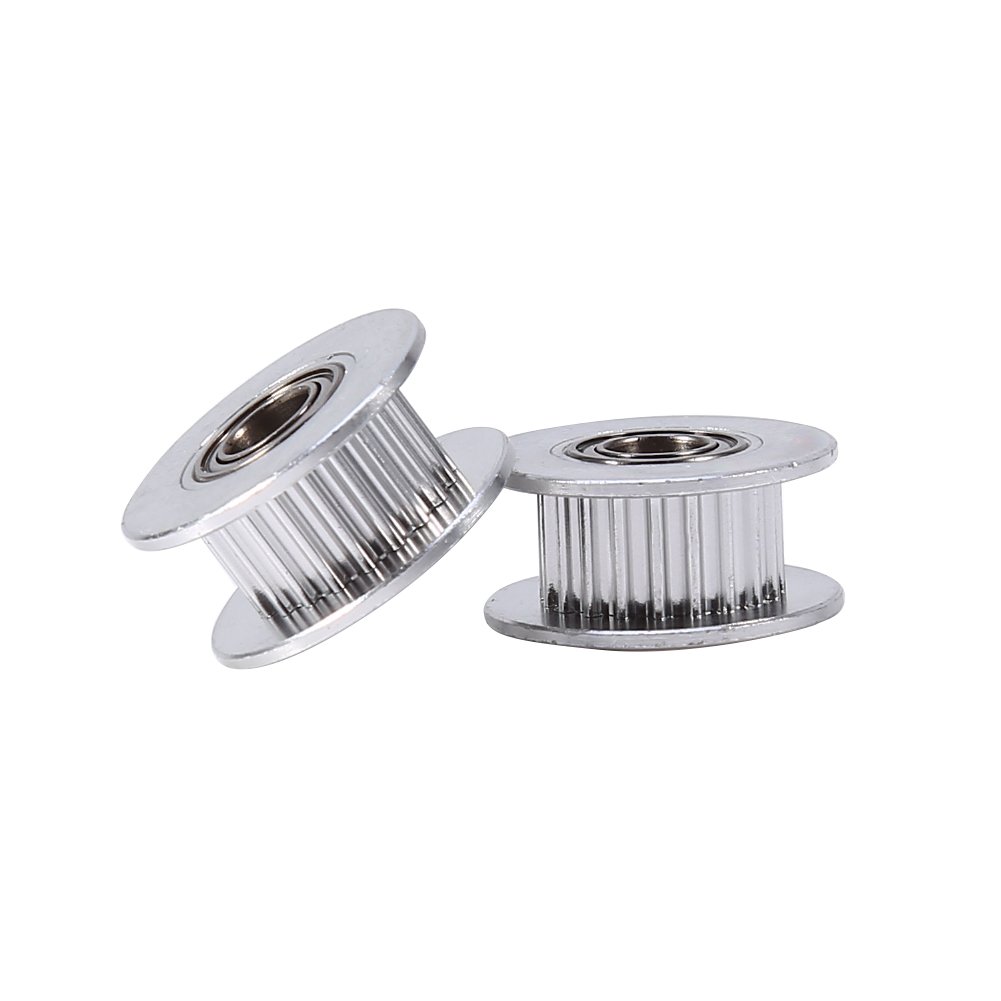 2Pcs 5mm ID Aluminum Timing Belt Idler Pulley with Bearing - Synchronous Wheel for 3D Printer Parts & CNC Machine Accessories | Perfect for Belt Tensioning & Motion Control Systems