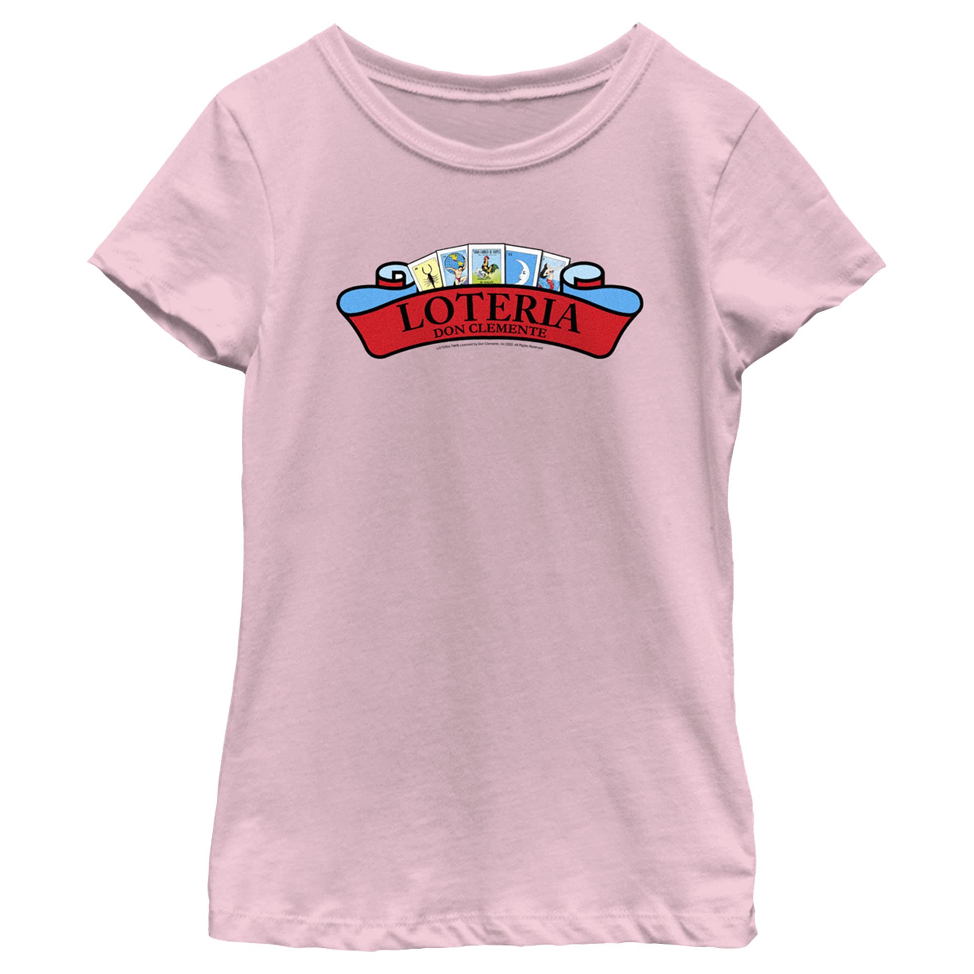 Loteria Logo Girls Short Sleeve Tee - Fun Casual Wear for Parties
