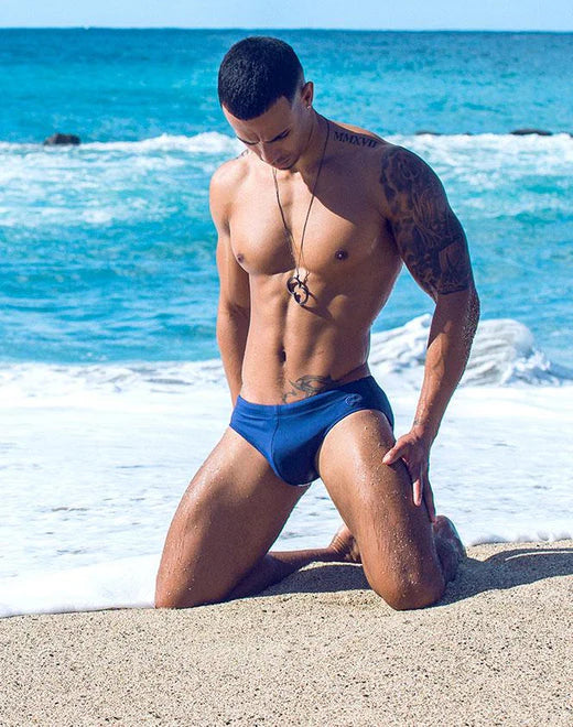 2EROS Core Swim Briefs for Men - Navy Blue Quick Dry Swim Trunks - Perfect for Swimming, Beach, Pool & Gym Workouts