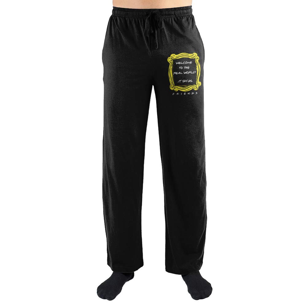 Bioworld Friends Sleep Pajama Pants for Men - Soft Cotton Lounge Pants with TV Show Characters - Perfect for Sleeping, Lounging & Gift Giving