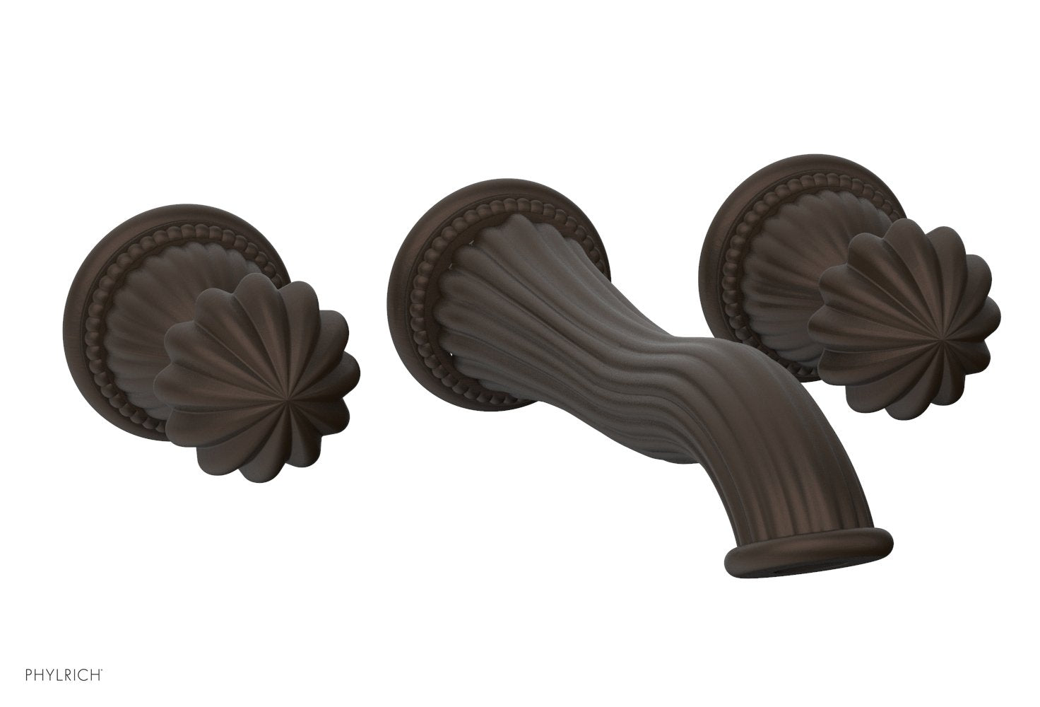 GEORGIAN & BARCELONA Wall Lavatory Set with Round Handles WL361 - Modern Bathroom Faucet for Powder Room, Guest Bath, and Master Suite