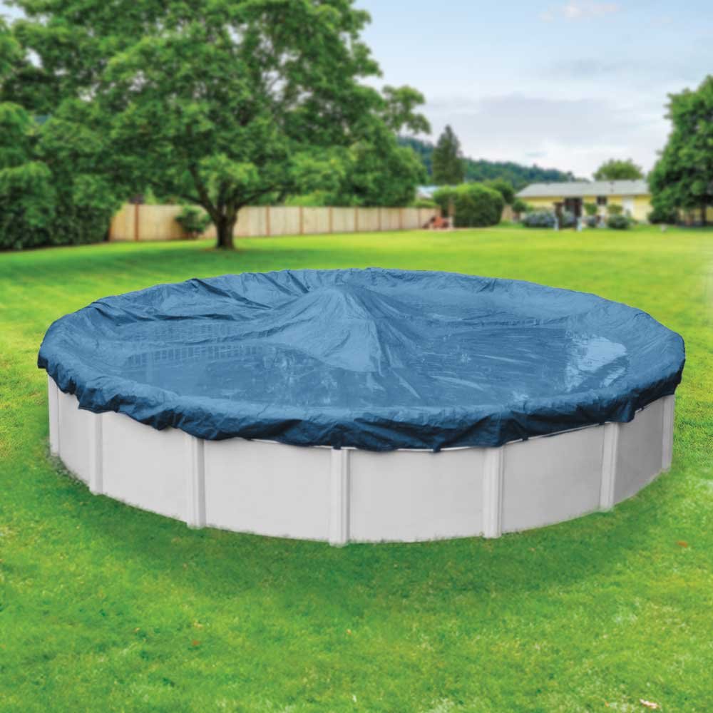 Robelle 3528-4 Heavy Duty Winter Pool Cover for 28-Foot Round Above Ground Swimming Pools | Durable, Weather-Resistant Protection | Ideal for Snow, Ice, and Cold Weather Protection