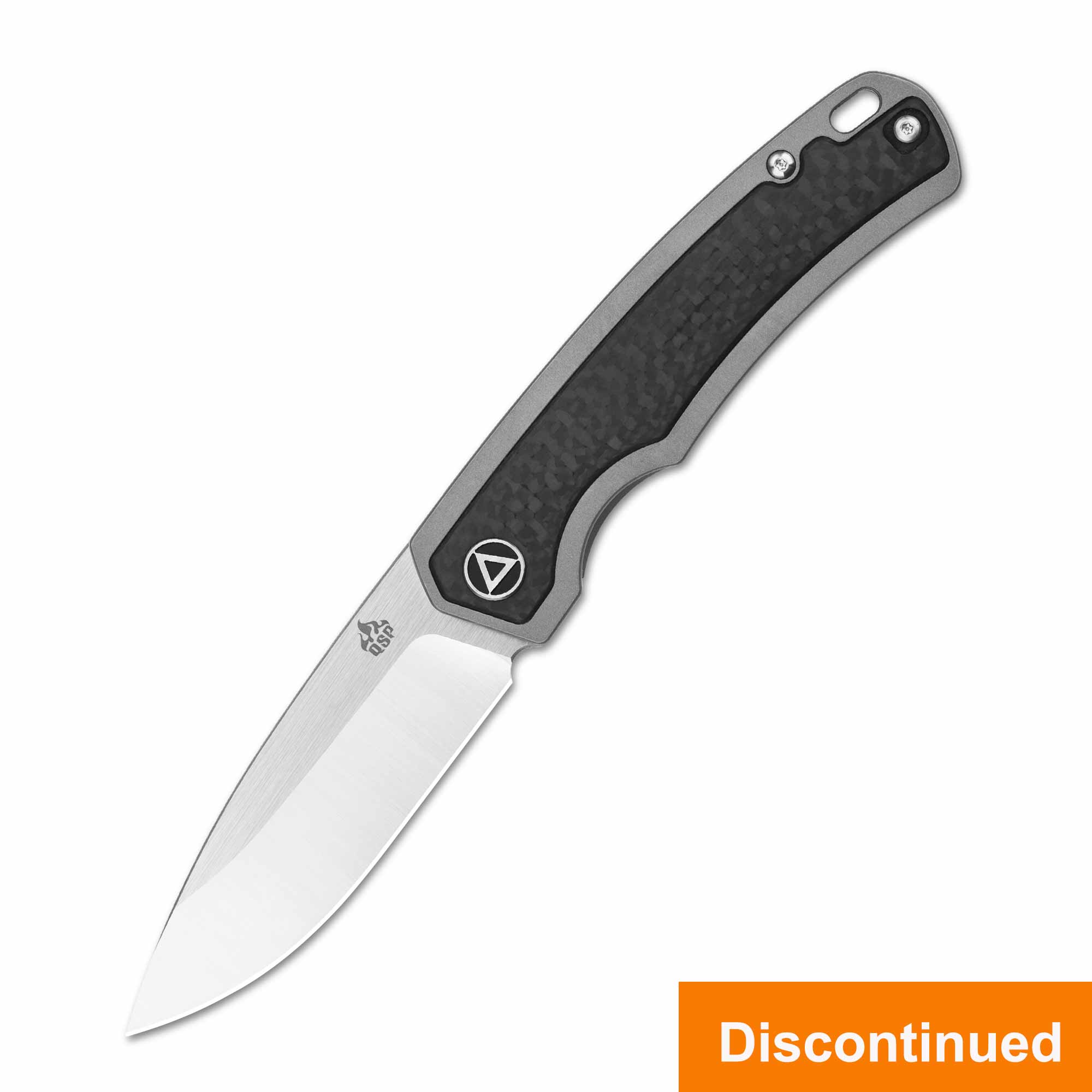 QSP Puffin Frame Lock Pocket Knife - CPM S35VN Blade, Titanium Handle with Carbon Fiber Inlay - 2 Hand Opening - EDC, Camping, Hiking & Outdoor Survival Tool